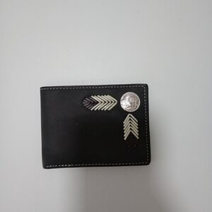 Nocona buffalo black genuine leather wallet.